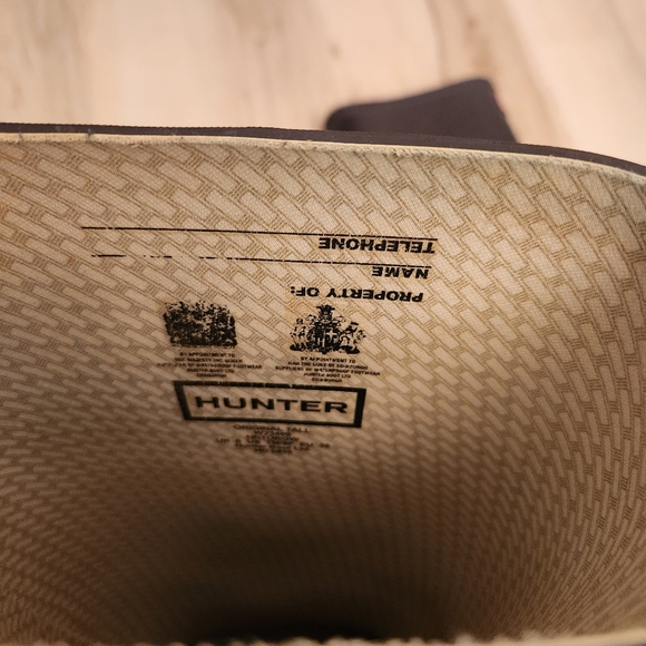 Hunter Deep Purple Tall Rain Boots Size 7 - Picture 5 of 8